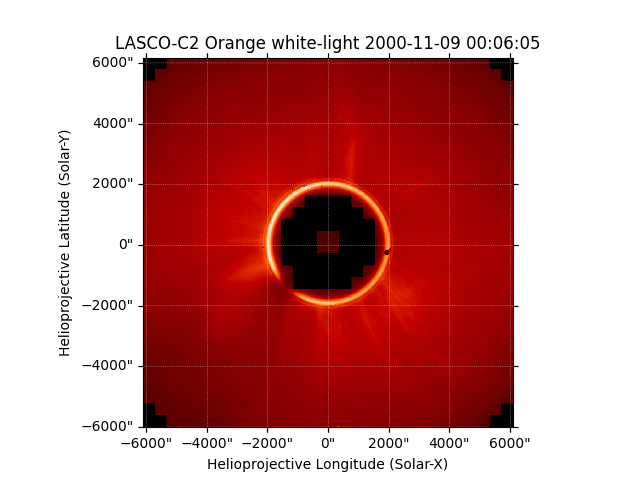 LASCO-C2 Orange white-light 2000-11-09 00:06:05